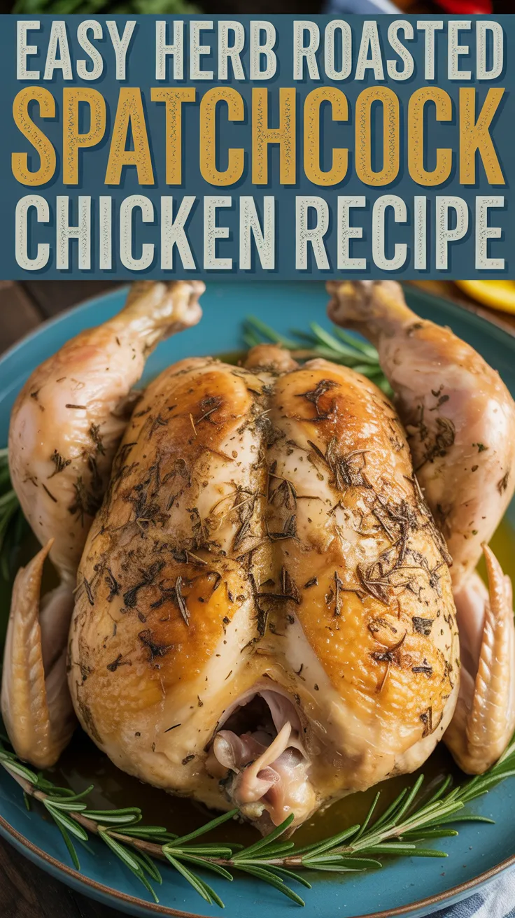 Herb Roasted Spatchcock Chicken