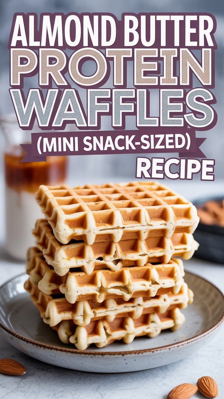 Almond Butter Protein Waffles (mini snack-sized)