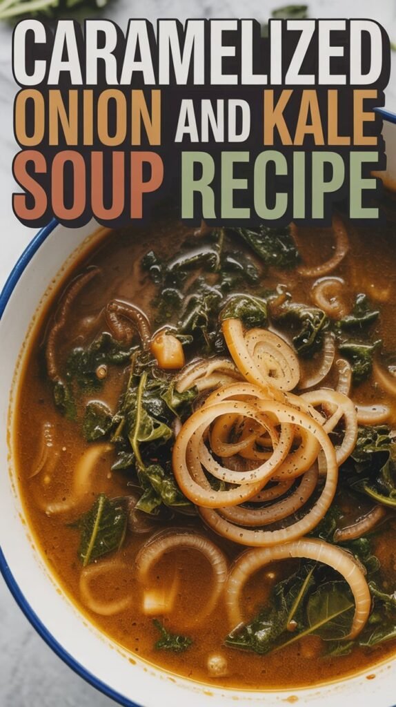 Caramelized Onion and Kale Soup