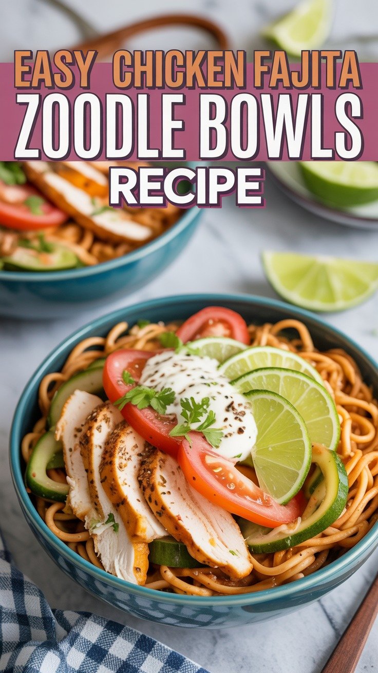 Chicken Fajita Zoodle Bowls