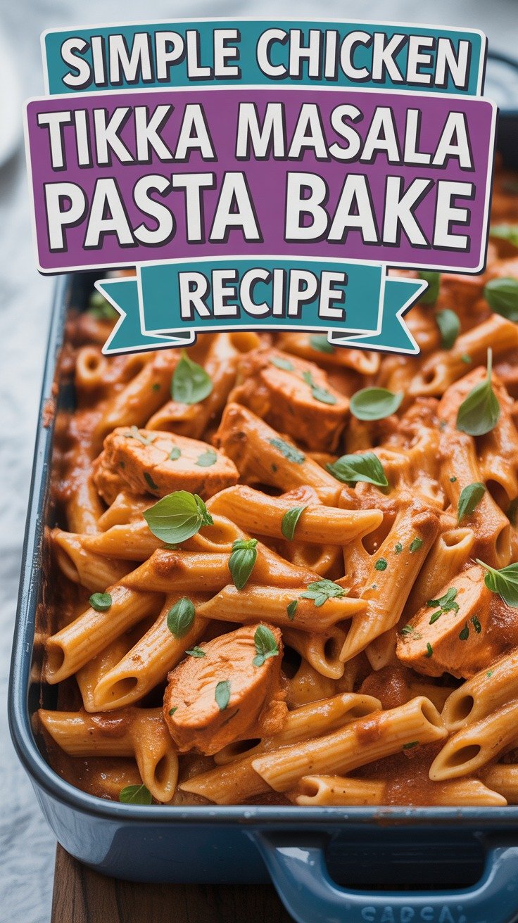Chicken Tikka Masala Pasta Bake