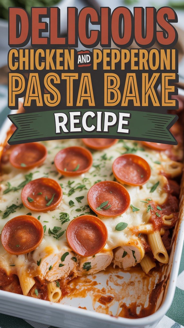 Chicken and Pepperoni Pasta Bake