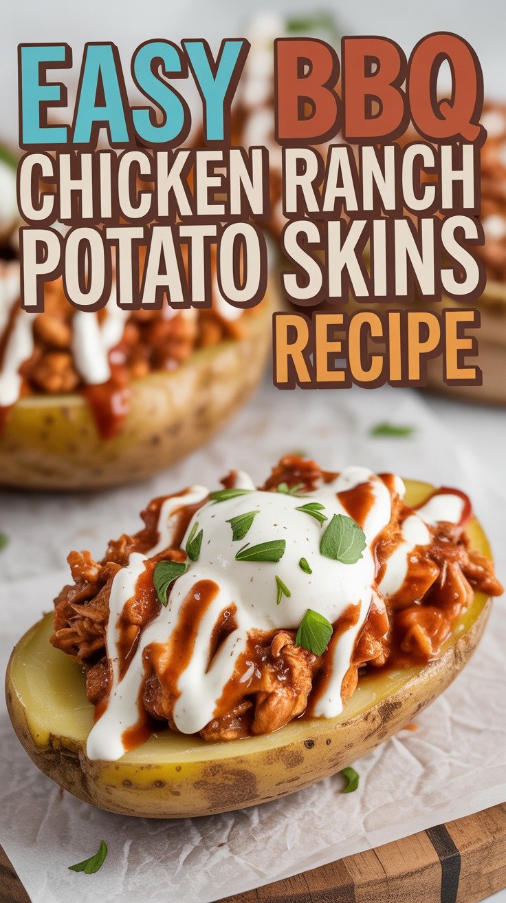 BBQ Chicken Ranch Potato Skins