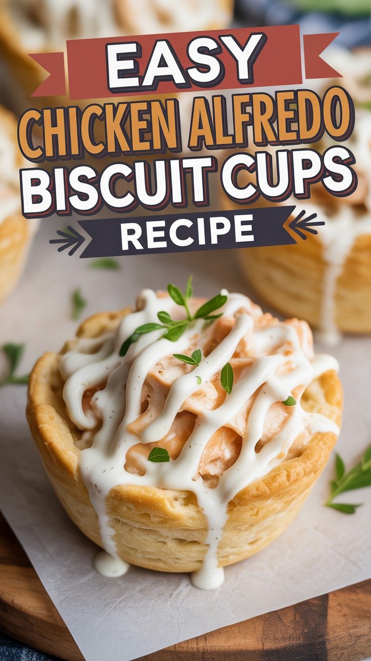 Chicken Alfredo Biscuit Cups