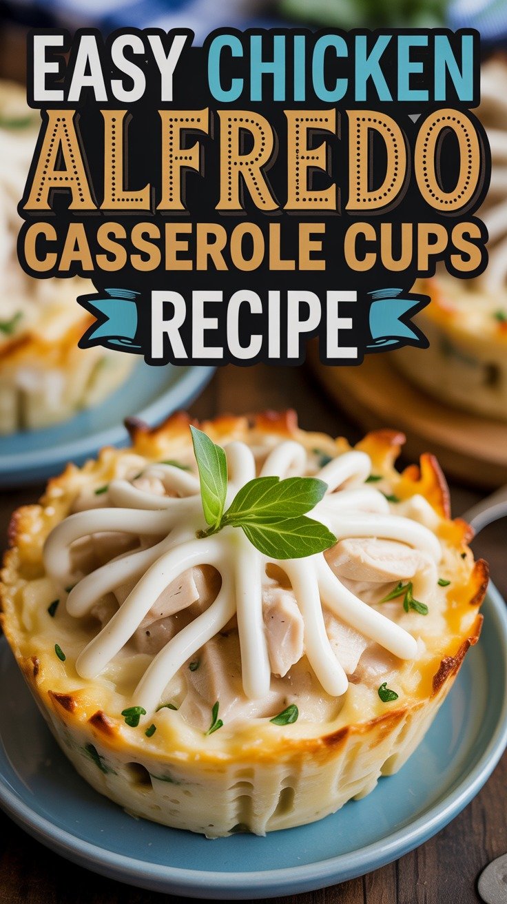 Chicken Alfredo Casserole Cups