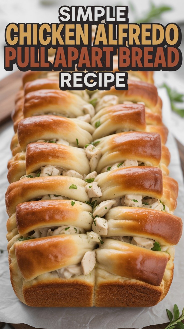 Chicken Alfredo Pull Apart Bread