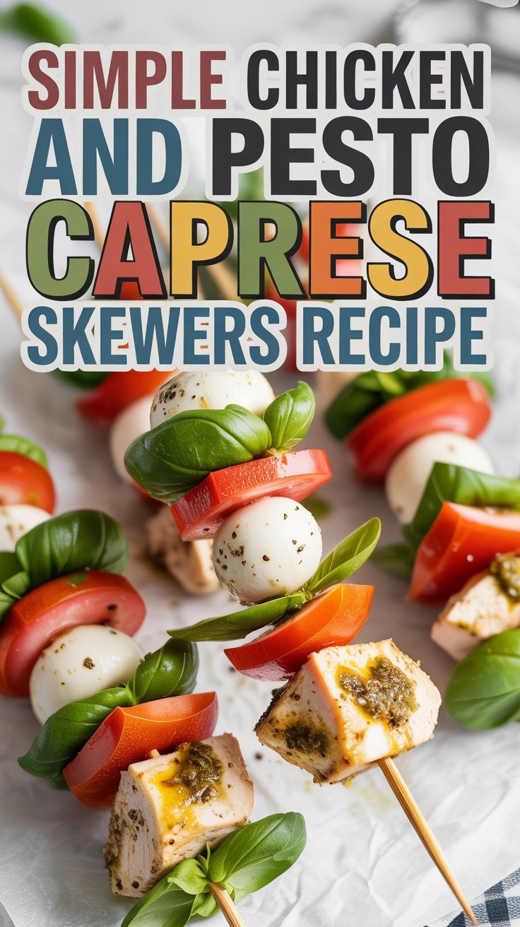 Chicken and Pesto Caprese Skewers