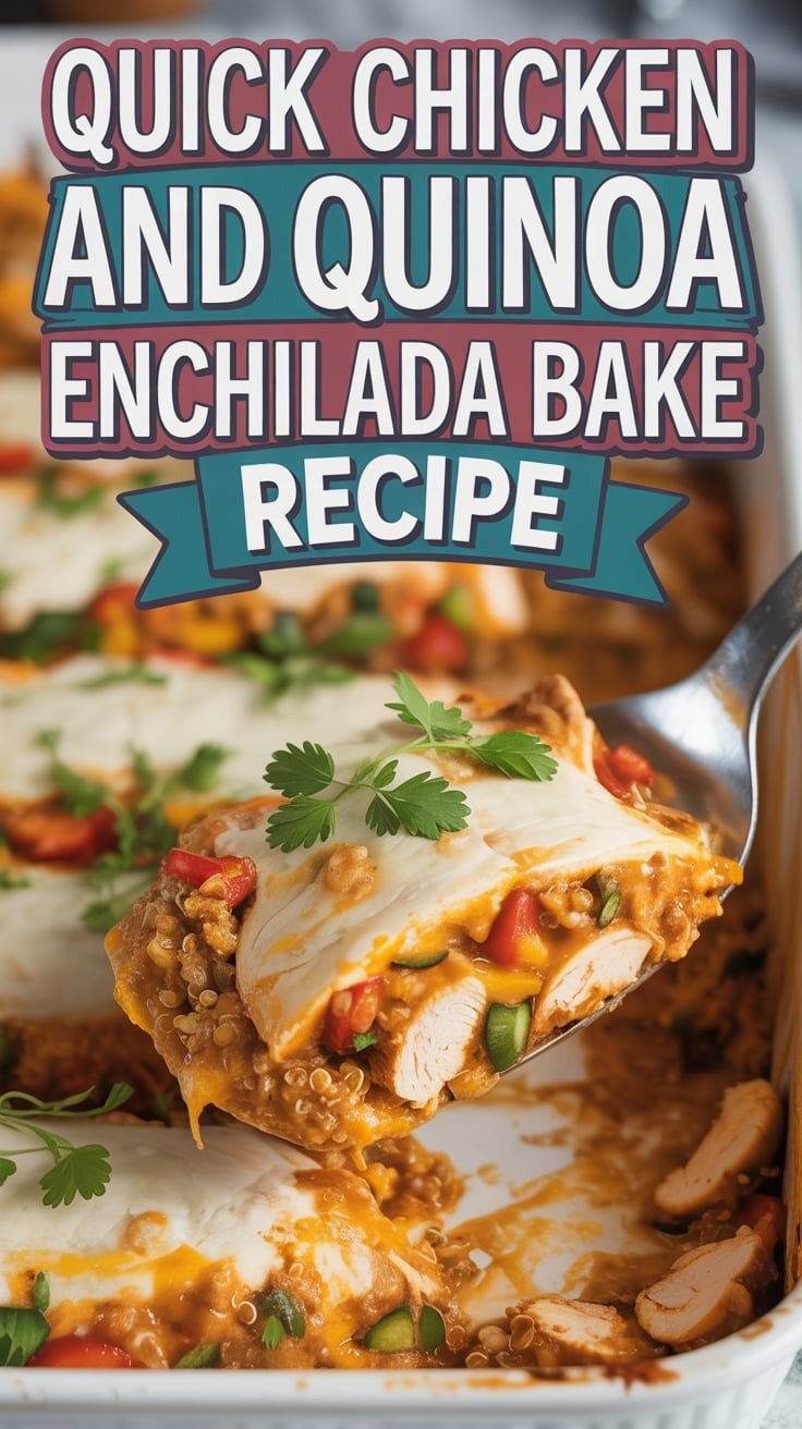 Chicken and Quinoa Enchilada Bake