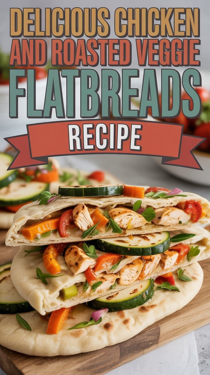 Chicken and Roasted Veggie Flatbreads