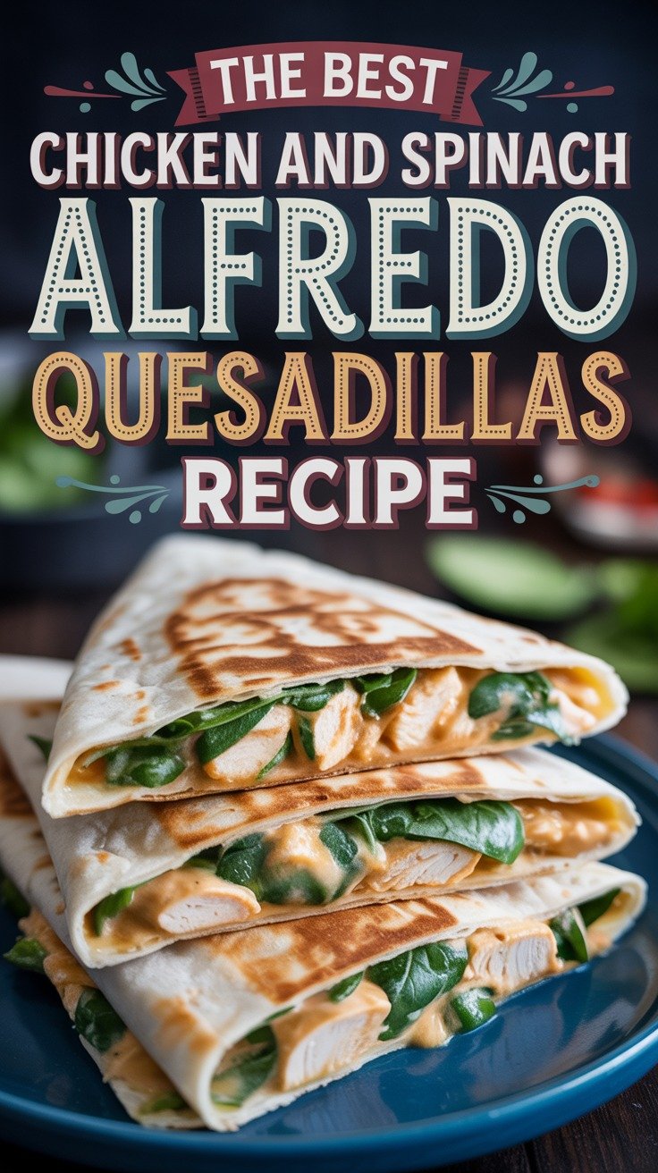 Chicken and Spinach Alfredo Quesadillas