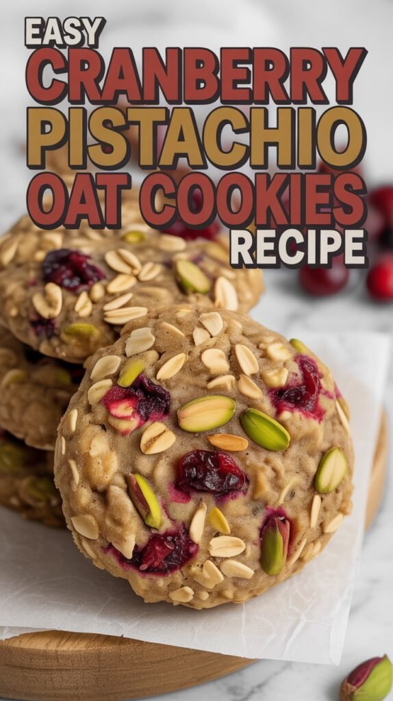 Cranberry Pistachio Oat Cookies