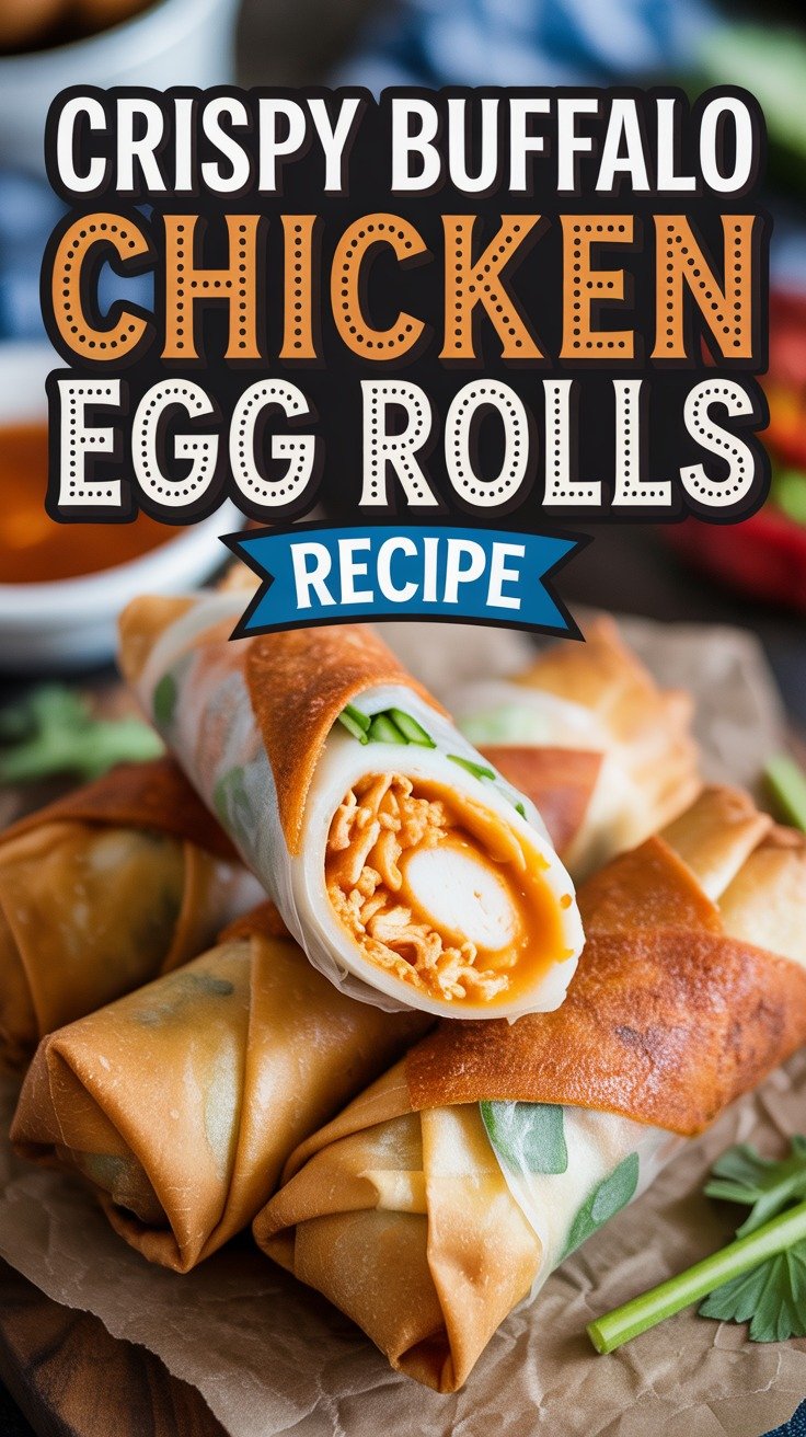 Crispy Buffalo Chicken Egg Rolls