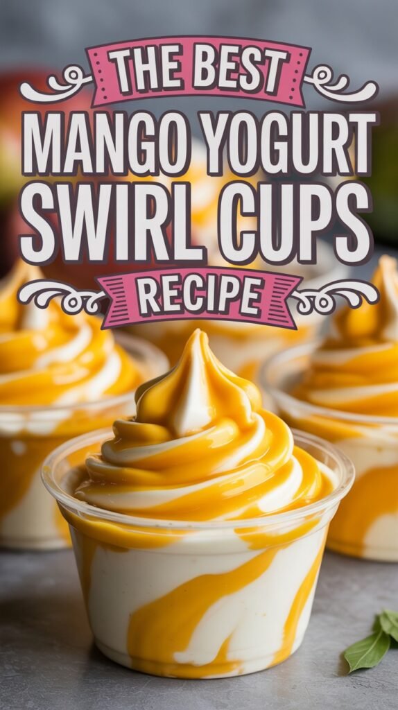 Mango Yogurt Swirl Cups