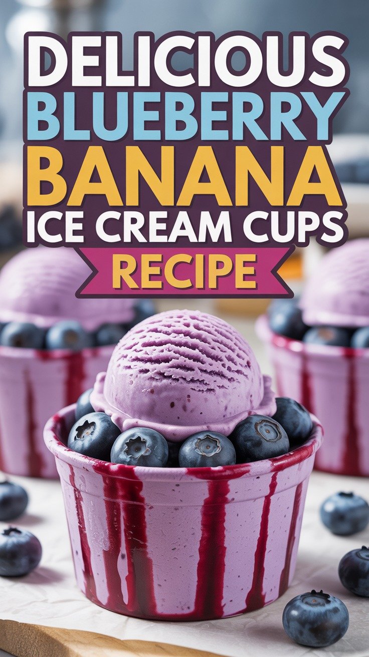 Blueberry Banana Ice Cream Cups