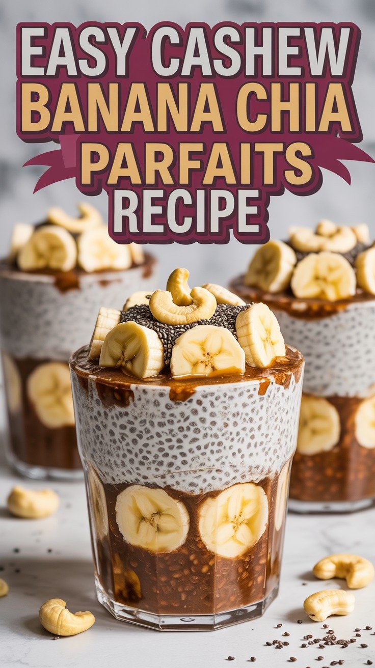 Cashew Banana Chia Parfaits