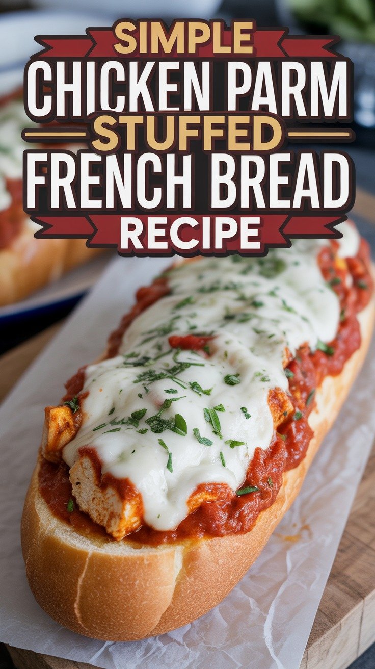 Chicken Parm Stuffed French Bread