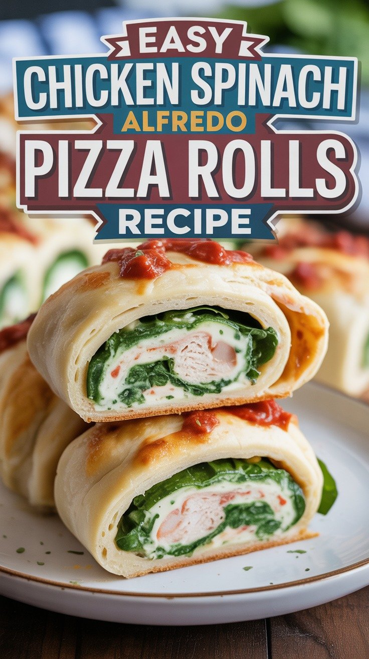 Chicken Spinach Alfredo Pizza Rolls