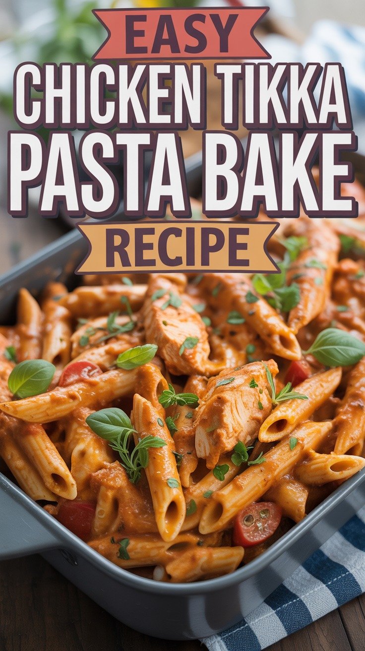 Chicken Tikka Pasta Bake