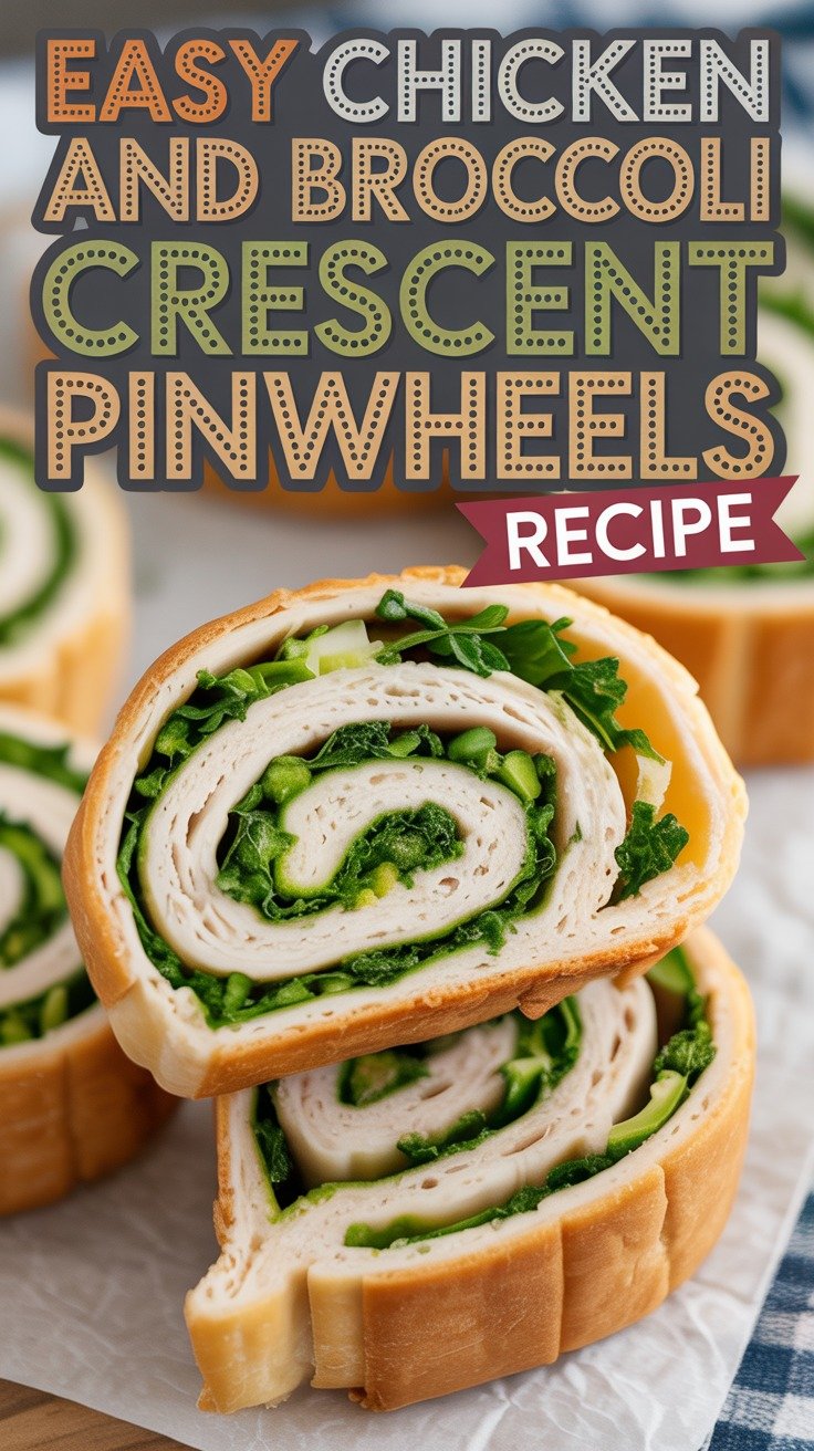 Chicken and Broccoli Crescent Pinwheels