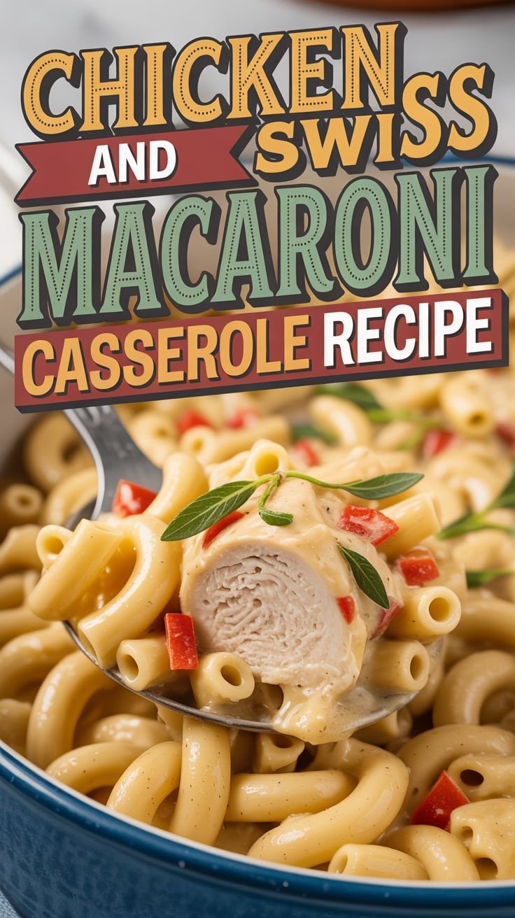 Chicken and Swiss Macaroni Casserole
