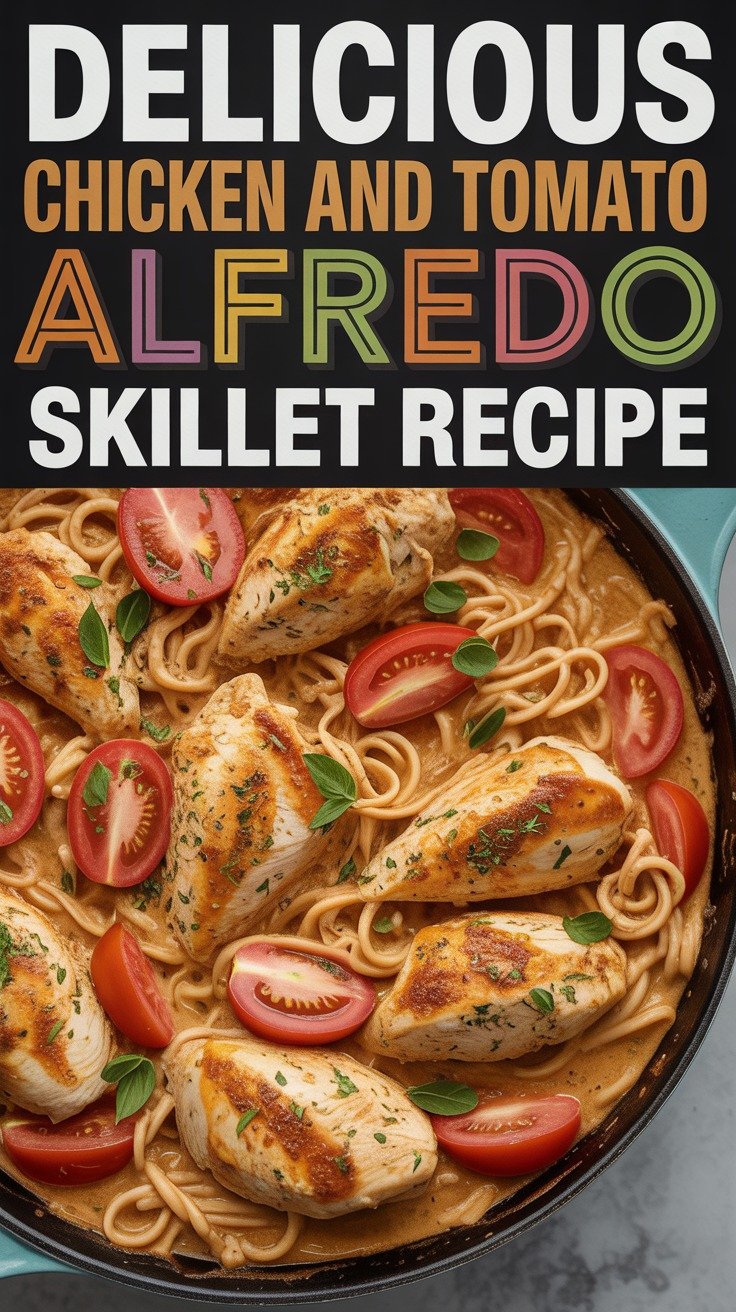 Chicken and Tomato Alfredo Skillet