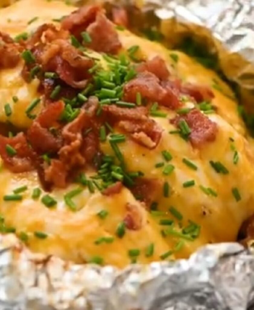 Savory Chicken Bacon Potato Foil Packets Recipe