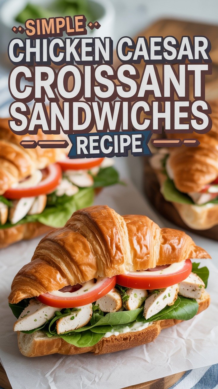 Chicken Caesar Croissant Sandwiches