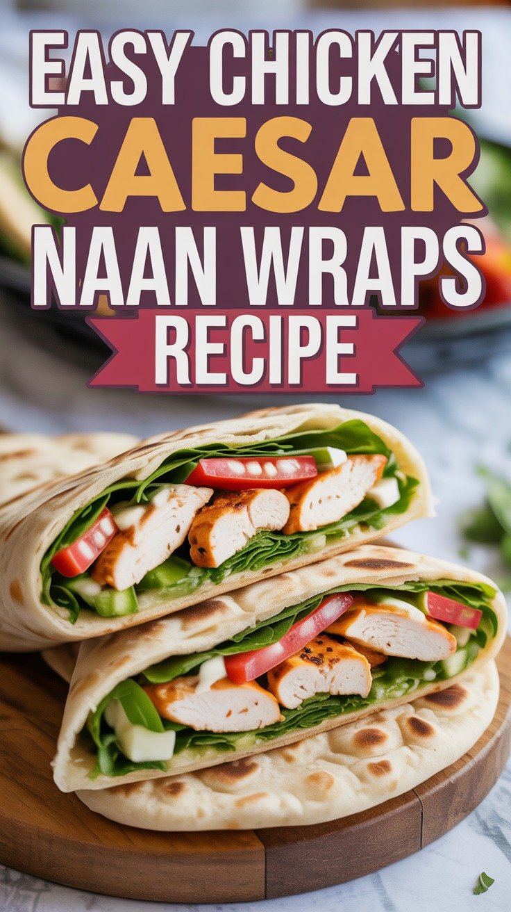 Chicken Caesar Naan Wraps
