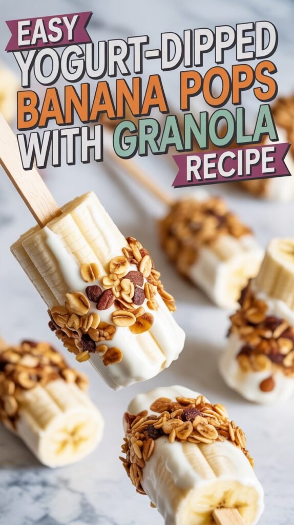 Yogurt-Dipped Banana Pops with Granola
