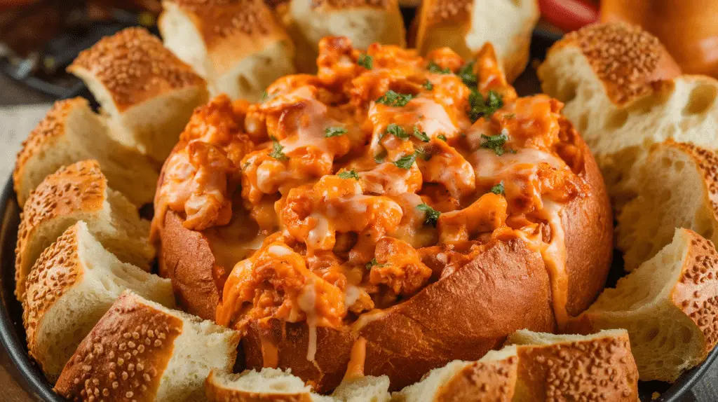 Buffalo Chicken Bread Pull