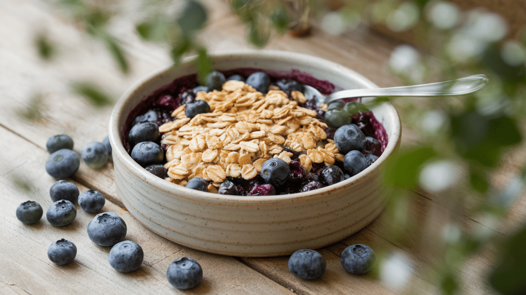 Low-Calorie Blueberry Crisp