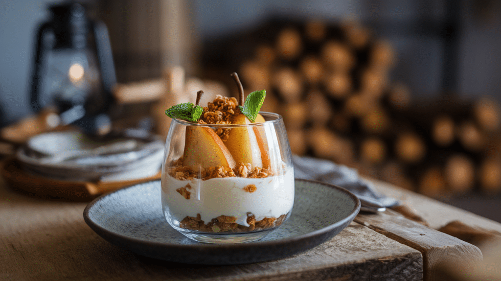 Spiced Pear and Yogurt Cups