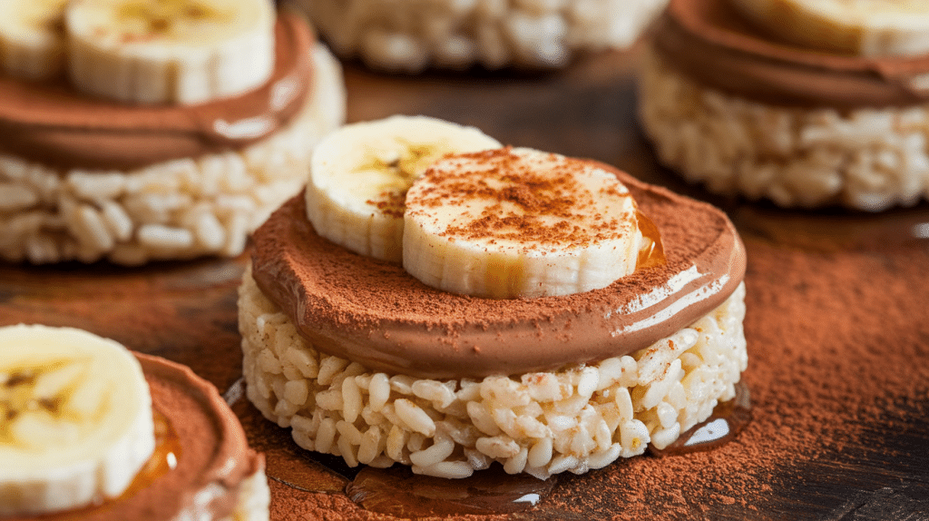 Cocoa and Almond Butter Rice Cakes