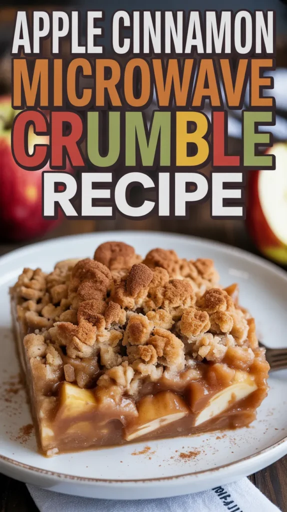Apple Cinnamon Microwave Crumble