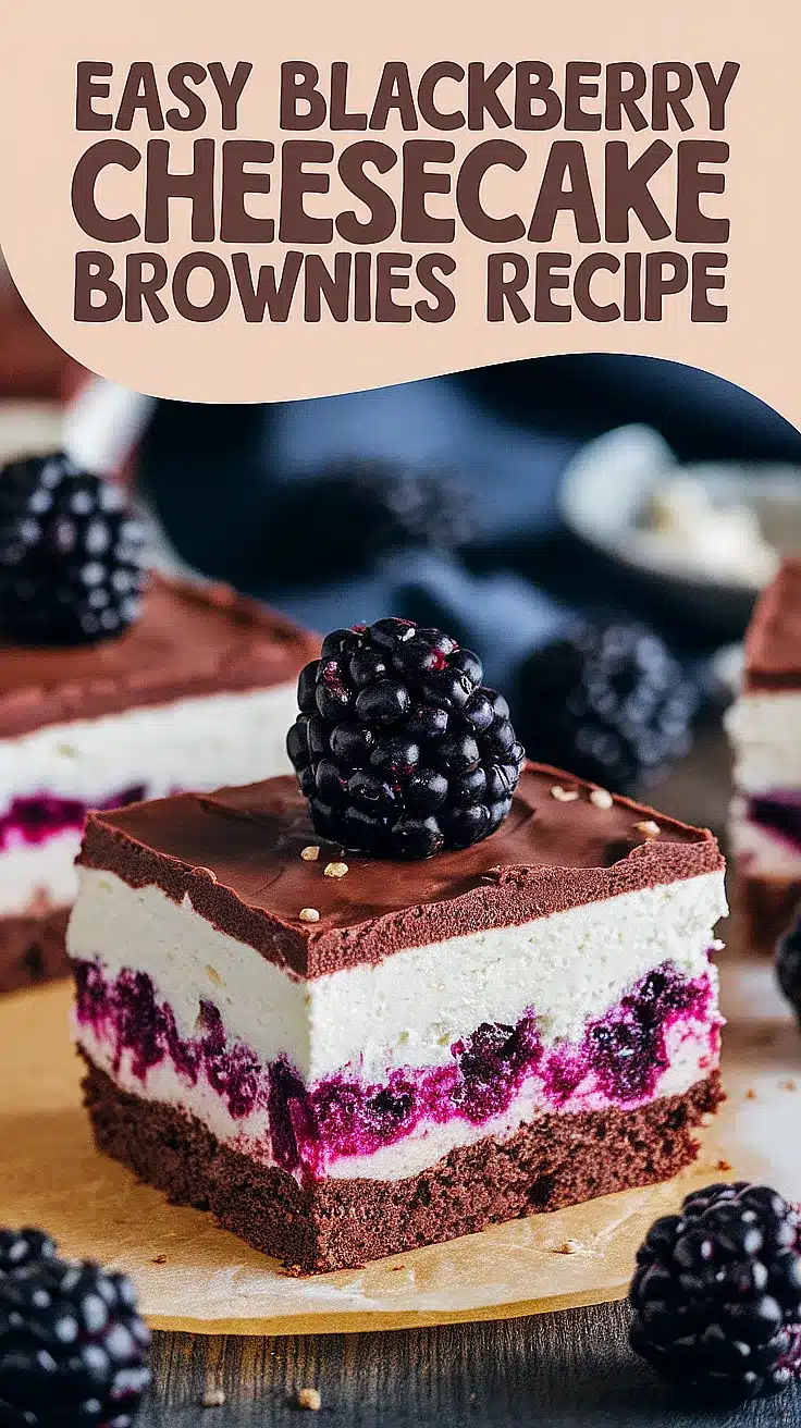 Blackberry cheesecake brownies