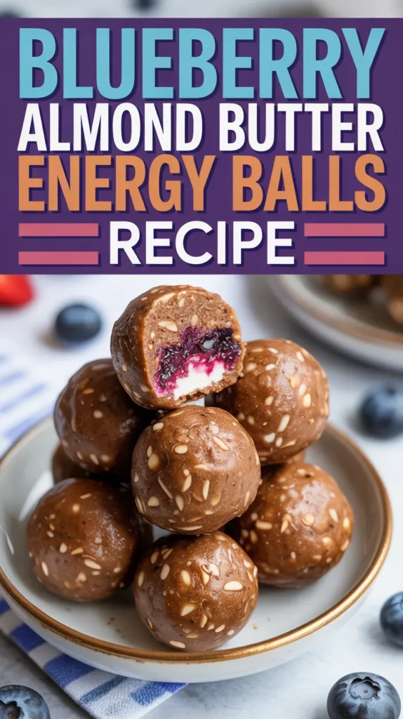 Blueberry Almond Butter Energy Balls