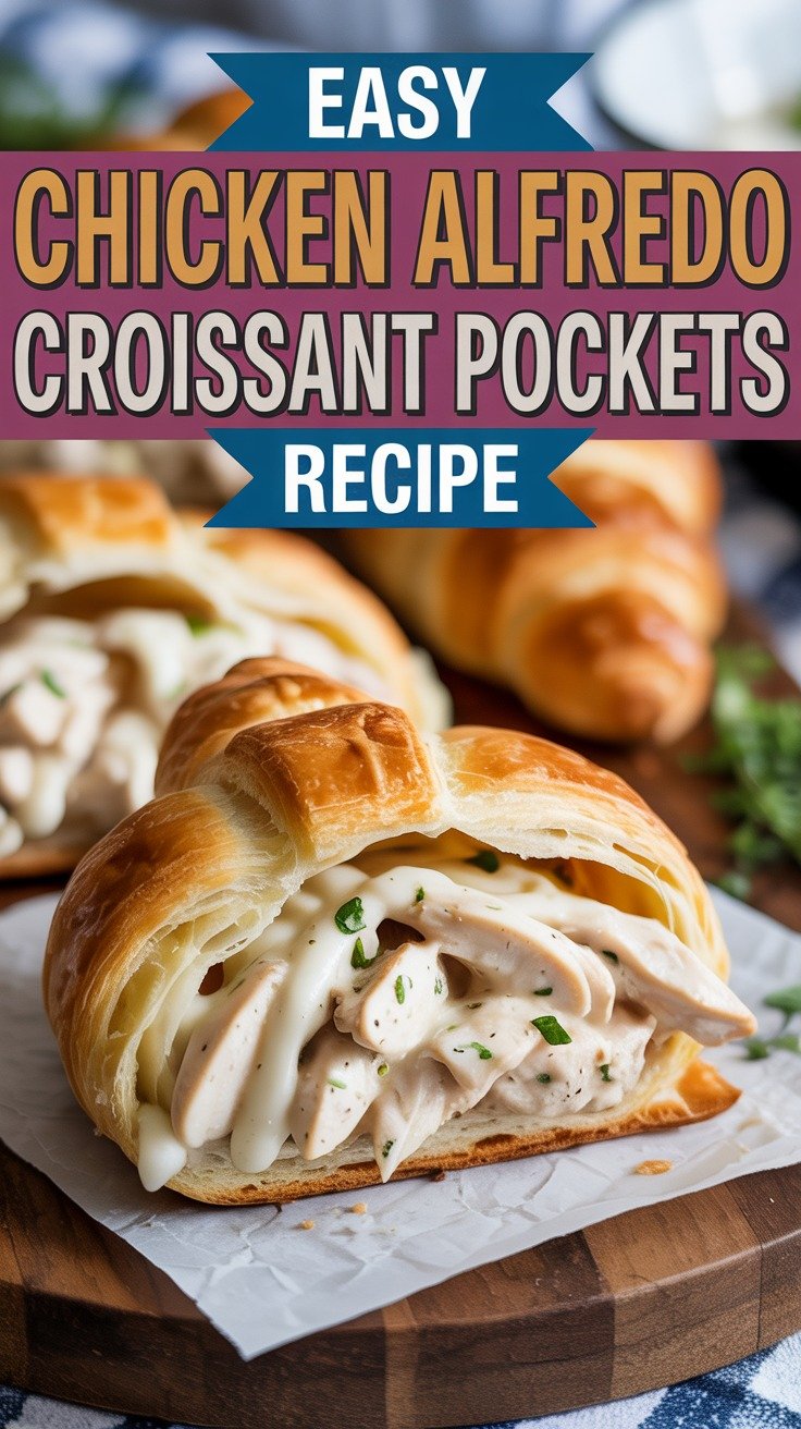 Chicken Alfredo Croissant Pockets