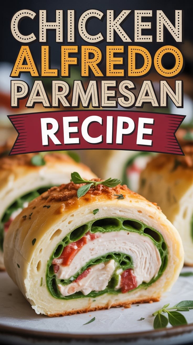 Chicken Alfredo Parmesan Rolls