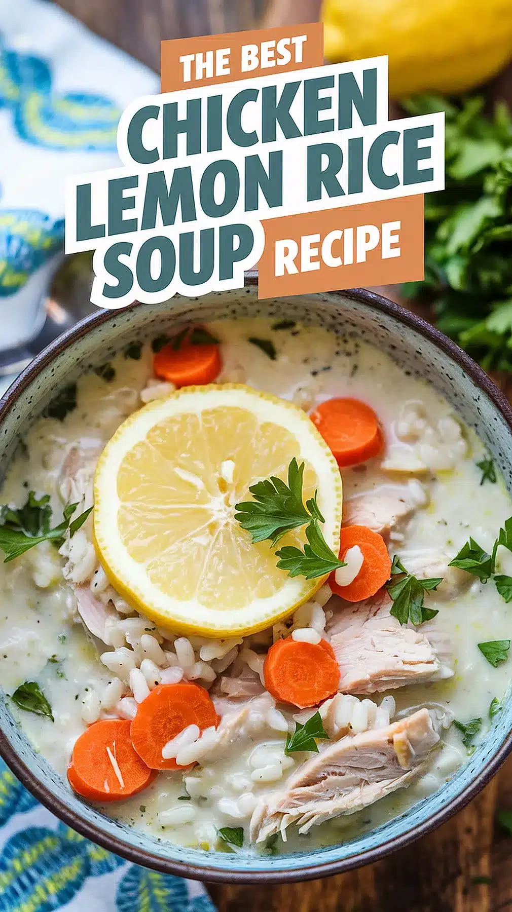 Chicken Lemon Rice Soup