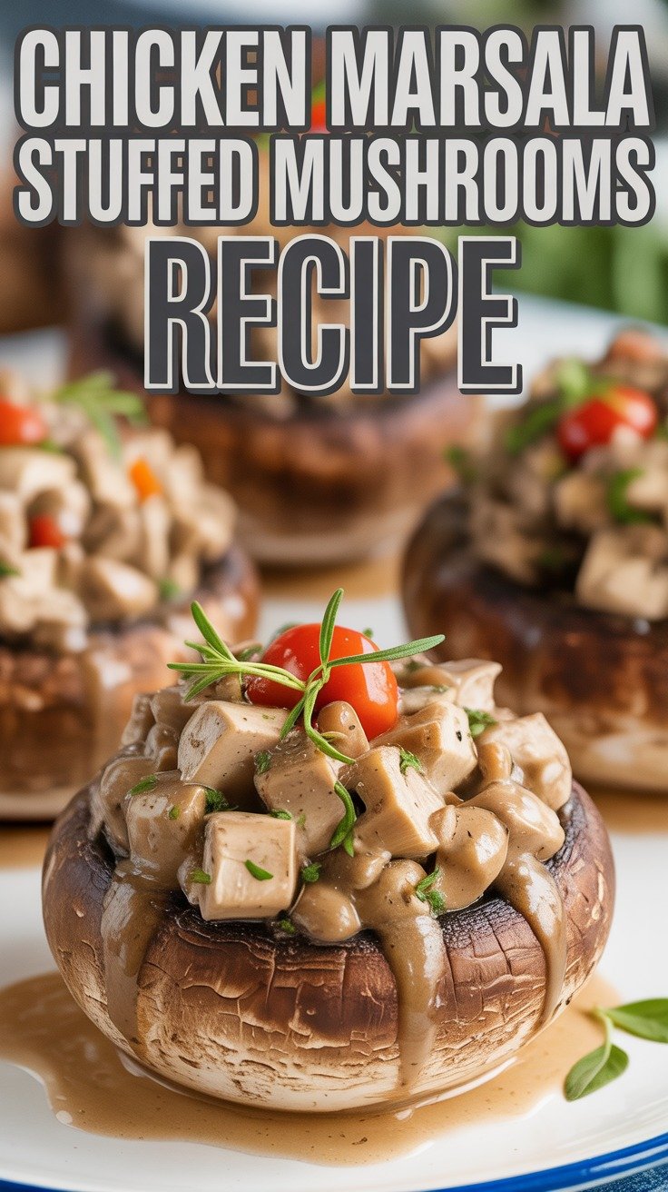 Chicken Marsala Stuffed Mushrooms