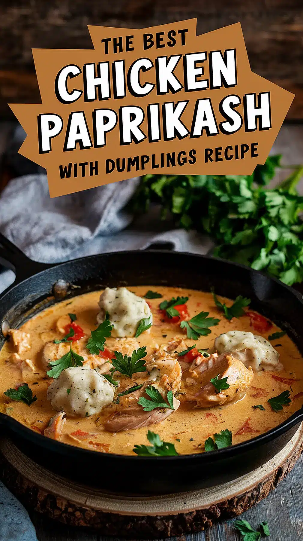 Chicken Paprikash with Dumplings