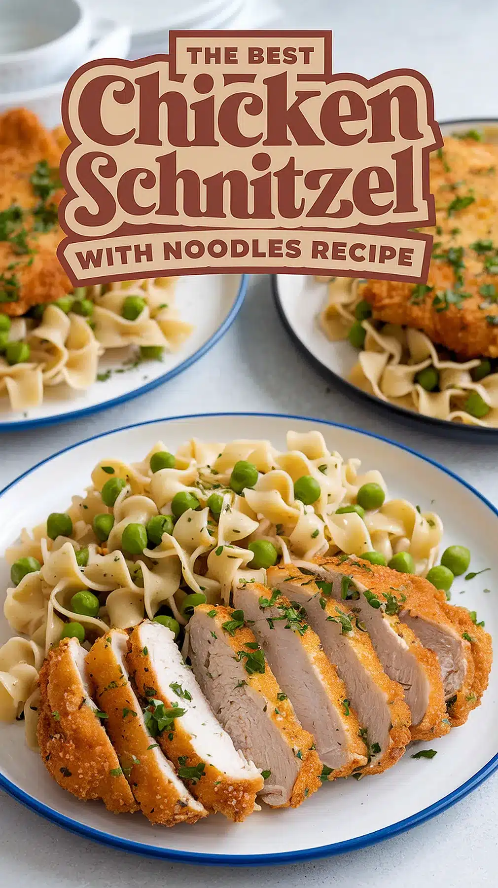 Chicken Schnitzel with Noodles