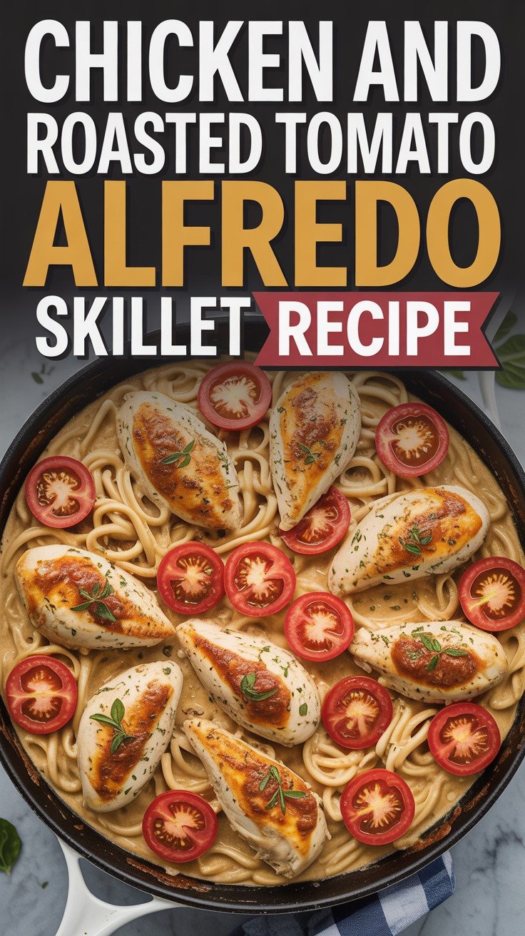Chicken and Roasted Tomato Alfredo Skillet