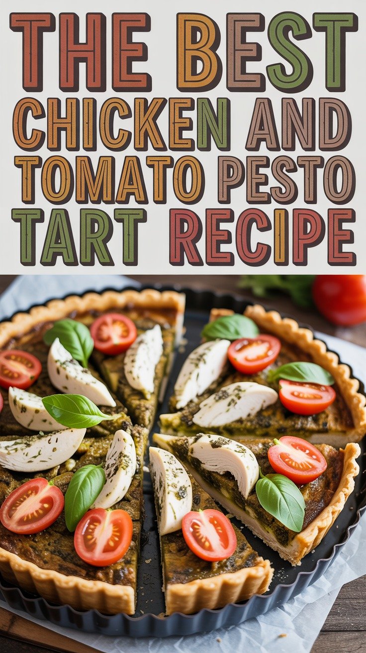 Chicken and Tomato Pesto Tart