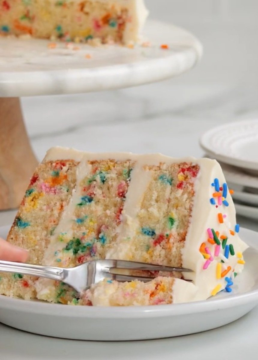 Colorful Funfetti Poke Cake Recipe