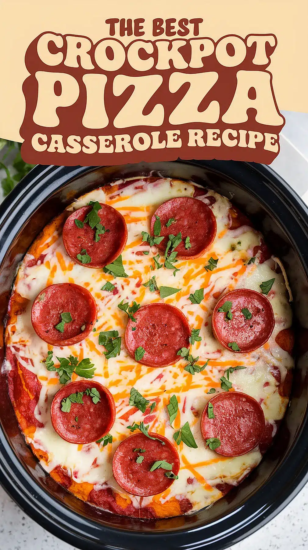 Crockpot Pizza Casserole