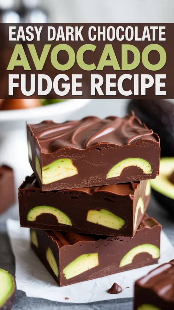Dark Chocolate Avocado Fudge