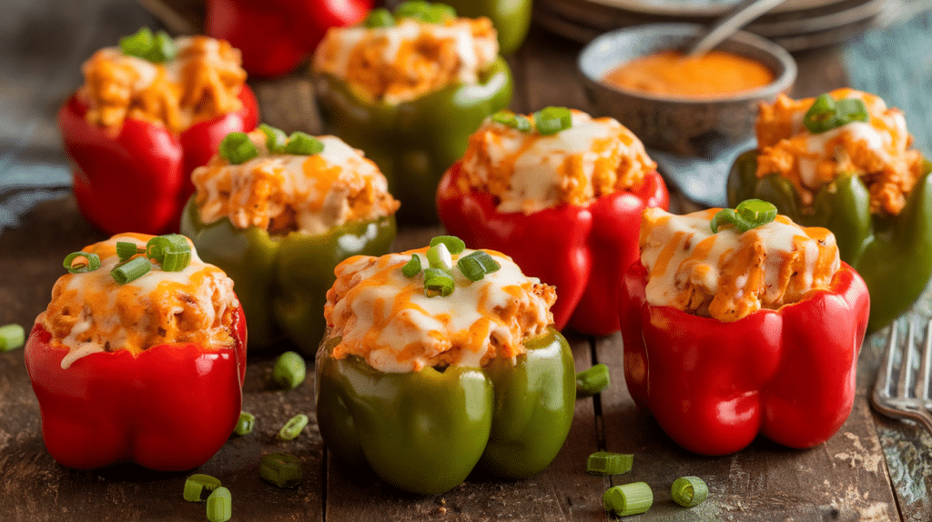 Buffalo Chicken Stuffed Peppers