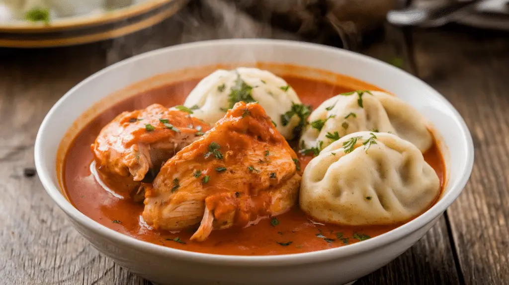 Chicken Paprikash with Dumplings