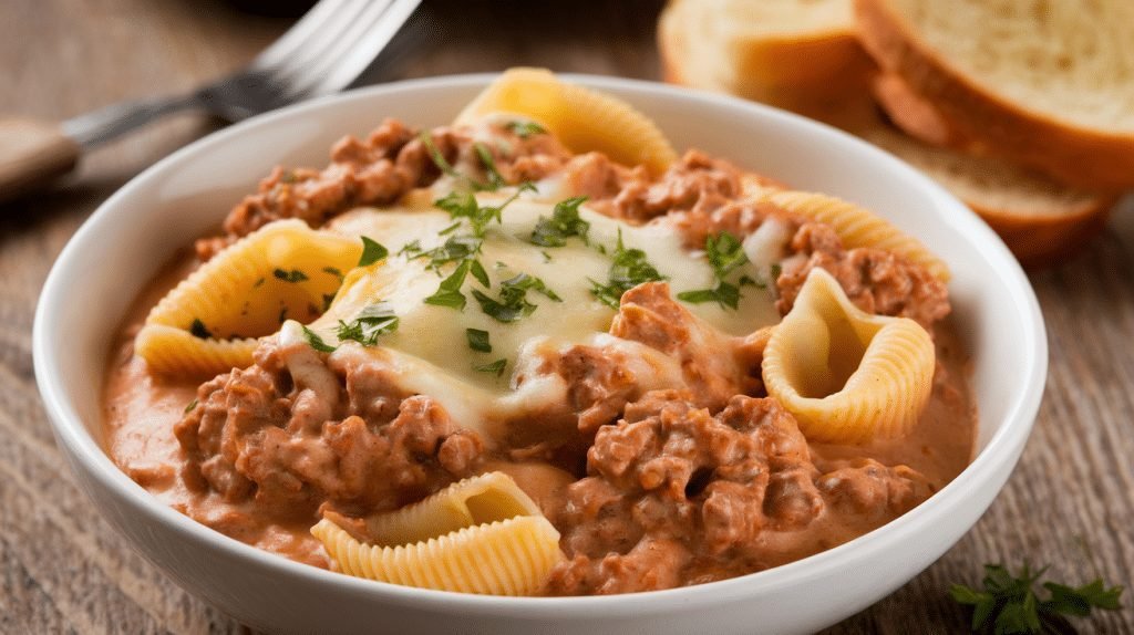 Creamy Beef and Shells